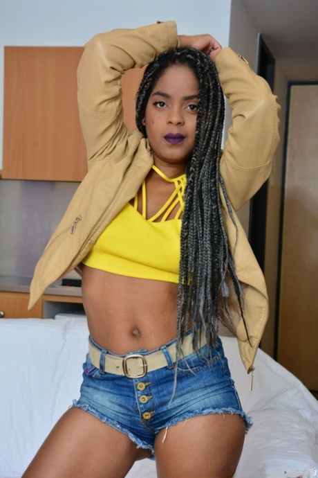 Latina spinner with long dreads Ana Ebano rides a cock after sucking dick