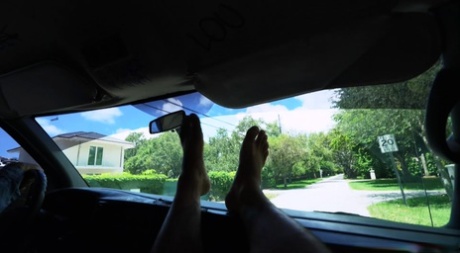 Ebony with big titties Ariana Aimes hikes her skirt up & gets rammed in a van