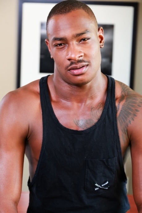 Muscular black hunk Tyson Tyler rimming his gay partner & getting a blowjob