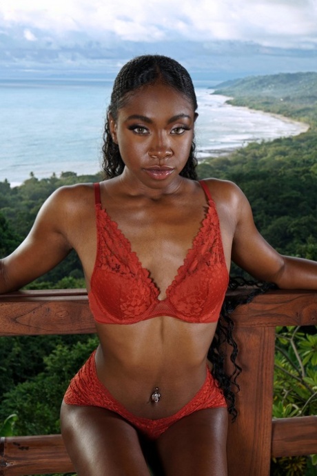 Lesbian Adrian Hush & her ebony GF Anne Amari give each other a pussy licking