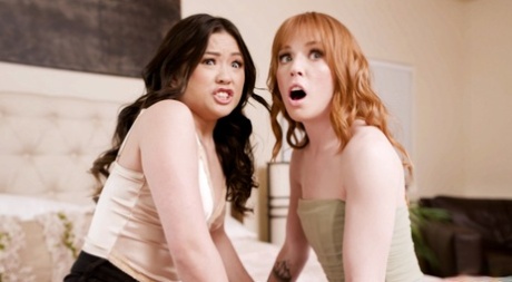 Adult Time performed by Lulu Chu, Madi Collins, Whitney Wright Porn Images