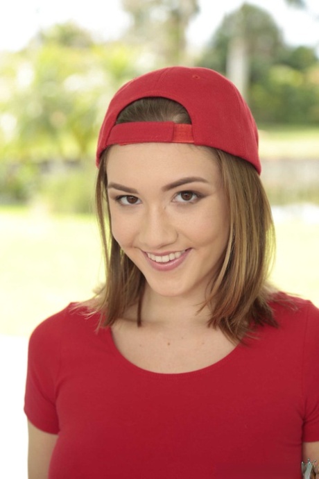 Petite teen Riley Mae gives a big black cock a wild ride after sucking it